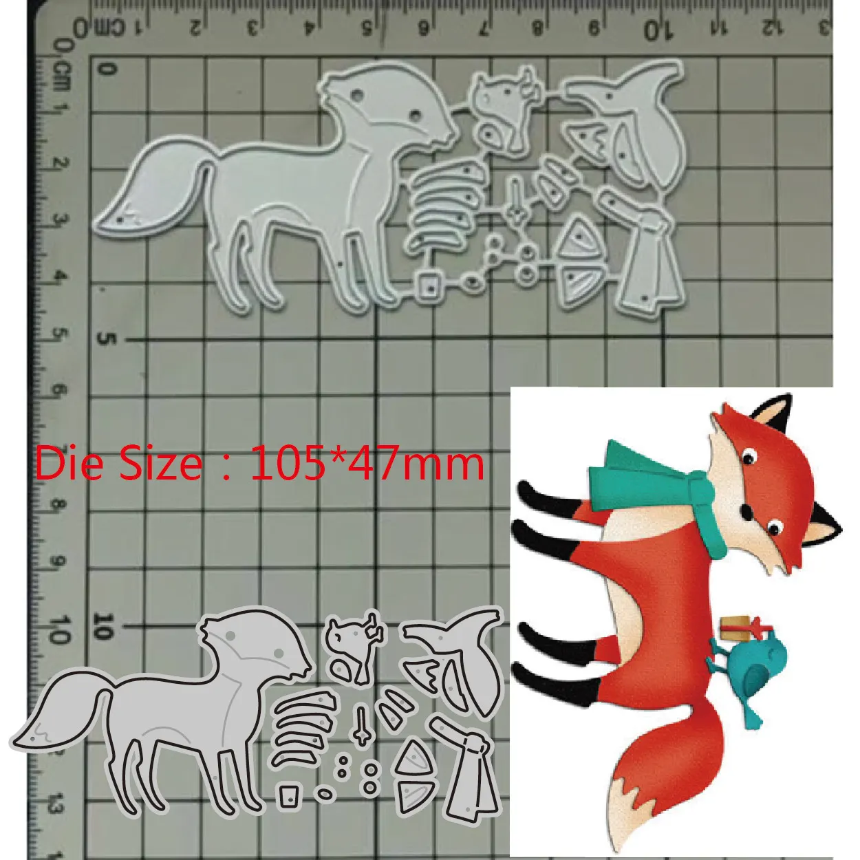 2023 New Metal Cutting Dies Fox And Bird Decoration Diy Scrapbook Paper Craft Knife Mold Blade Punch Stencil Dies