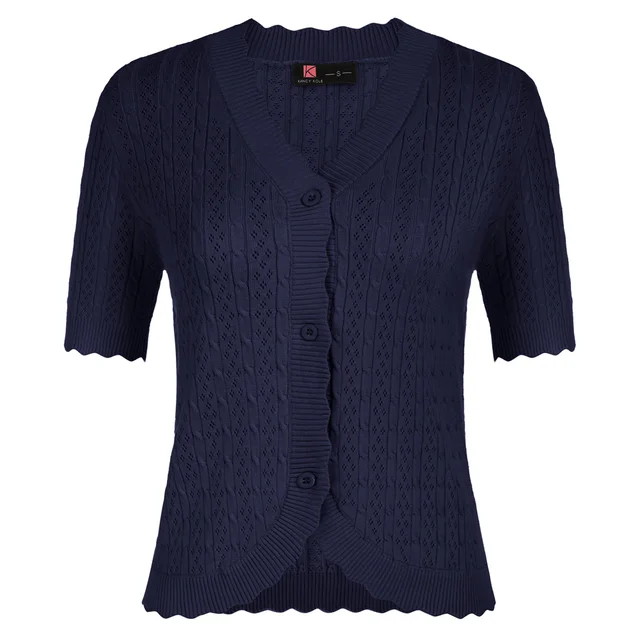 [COSYHARU公式] Summer Round-Neck Short Sleeve Cardigan COSYHARU】Summer Round Short Sleeve Cardigan (COSYHARU