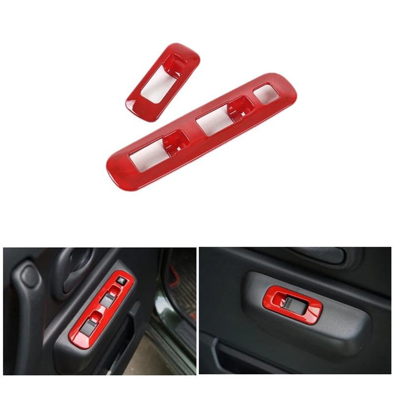 Abs Car Interior Window Lift Pulsante Interruttore Decorazione Copertura Trim Frame Panel Per Suzuki Jimny 2007-2017 Car Styling