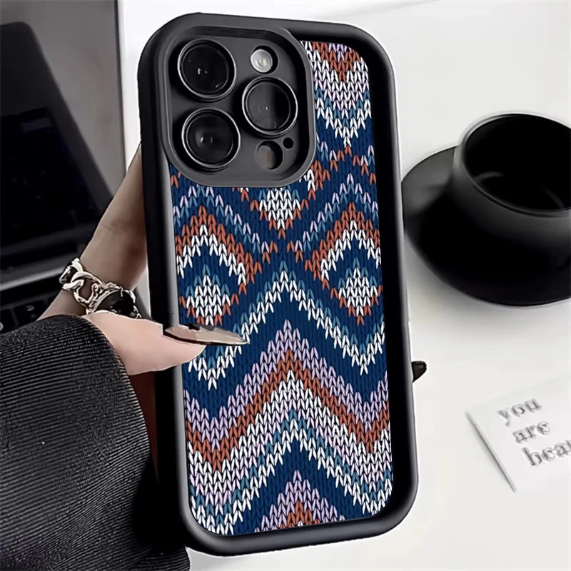 Bohemian Style Sweater Pattern Soft Phone Case Cover