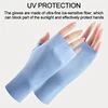 Solid Simple Fingerless Ice Gloves Sun Protection Casual Driving Cycling Short Gloves Thin Breathable Elastic Mittens For Women 5