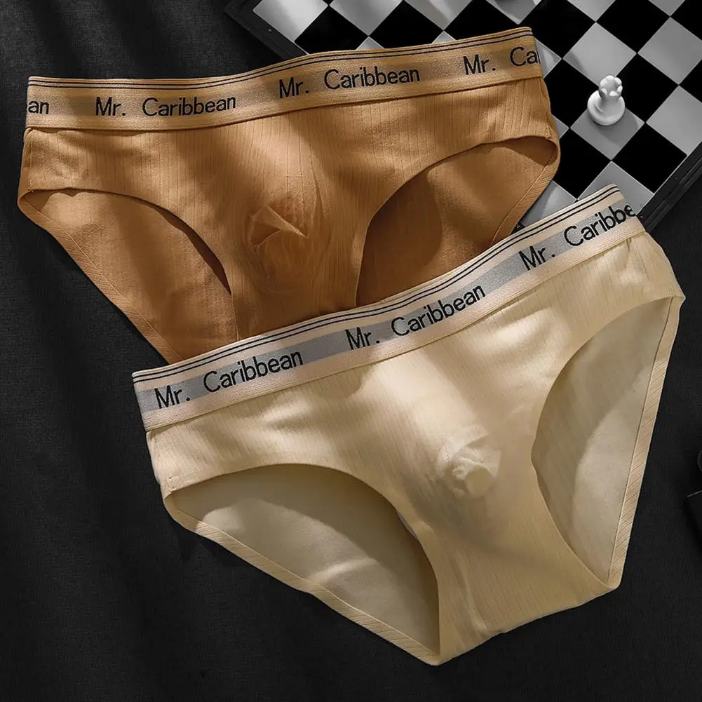 

3d Bulge Men Underwear Men's 3d Convex Design Briefs with Wide Waistband Letter Print Breathable Curve Fit Underwear for Men