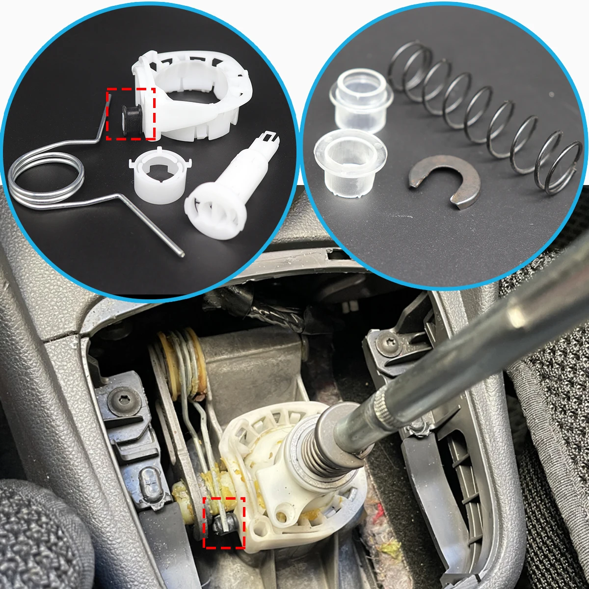 Upgrade Bush Fix Gear Shift Bearing Shell Shifter GearBox Lever Rod ...