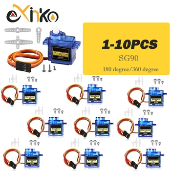 1-10Pcs SG90 9G Micro Servo For RC Airplanes Fixed Wing Airplane Model Telecontrol Airplane Toy Mini Servo Motor 450 Helicopter 1
