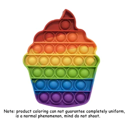 Silicone Rubber Stress Relief Rainbow Pumpkin and Ghost Fidget Toy (Ice cream)