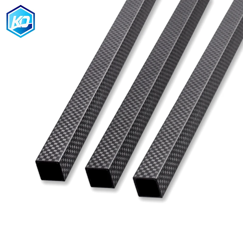 1 Piece Of 500mm 3K Full Carbon Fiber Square Tube Outer Diameter 8mm 10mm 15mm 16mm 18mm 20mm 22mm 25mm Plain Matte Surface