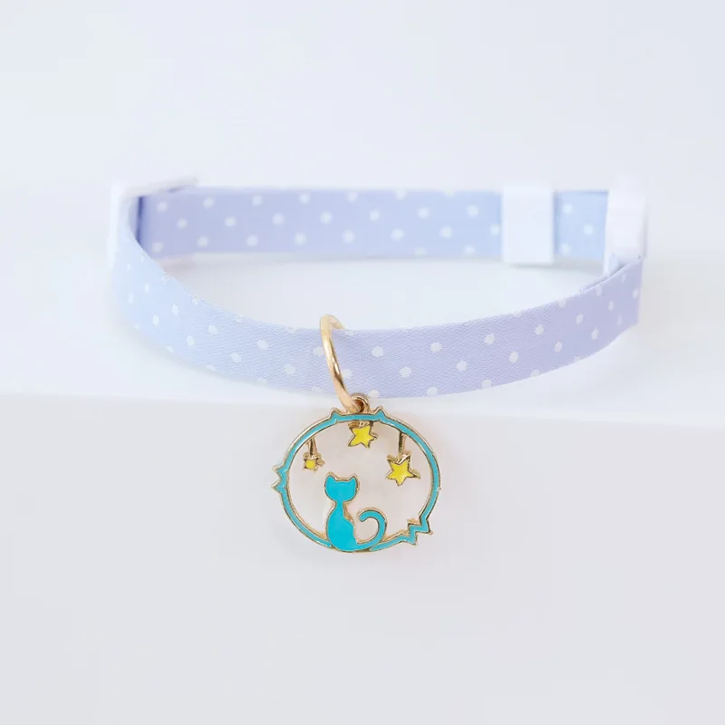 18-48CM Small Cat Necklace Neck Collar Safety Breakaway Small Dog Tie Adjustable Strap for Puppy Kittens collar with bell 6