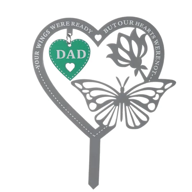 Emlékmű Ajándék Pillangó Dísz Kerti Plakk Időjárásálló Otthoni Dekoráció Apa Férje Számára - Image 2