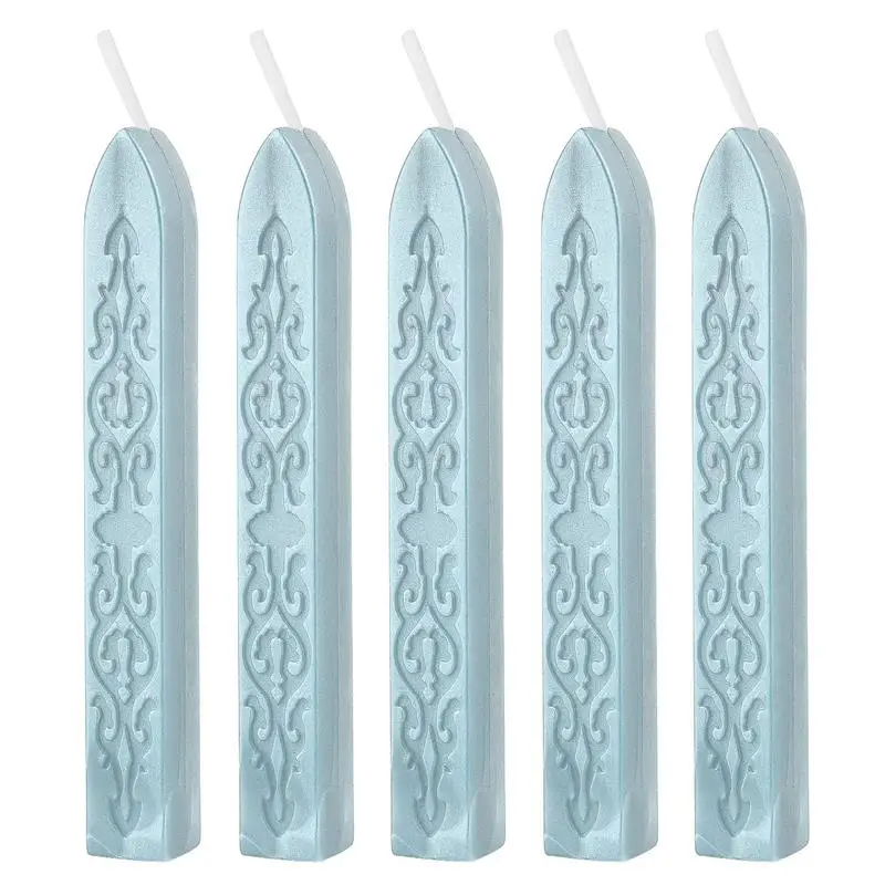 Pack of 5 Solid Color Sealing Wax Sticks for Envelopes, Invitations, and Gifts
