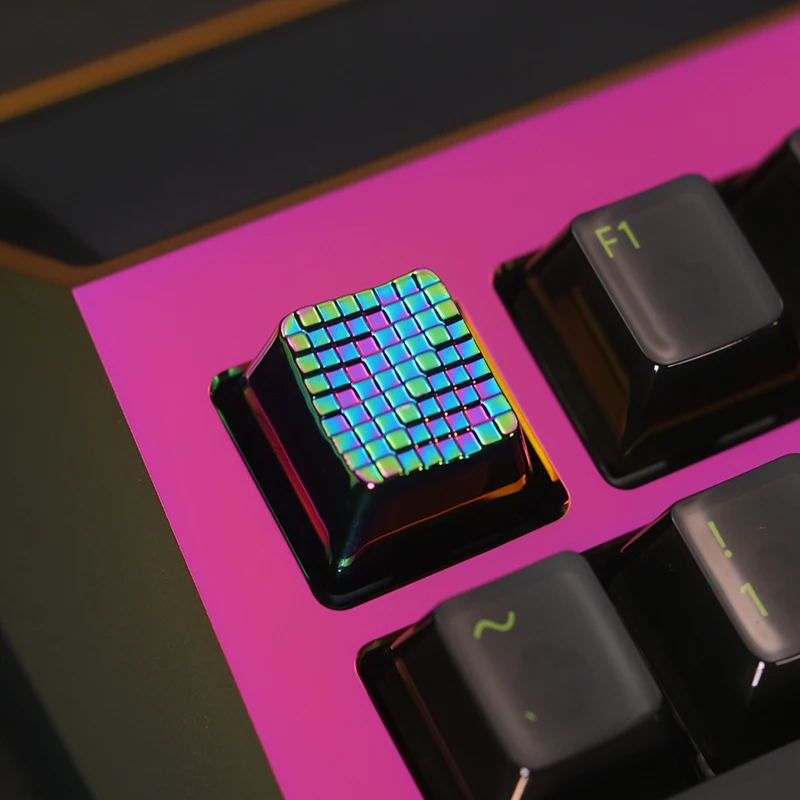Preço Matrix Água Gota Chroma Silver Artwork Key Cap Zinco Liga de Alumínio Metal Keycap para mx Switch Teclado Mecânico 1 - Imagem 2