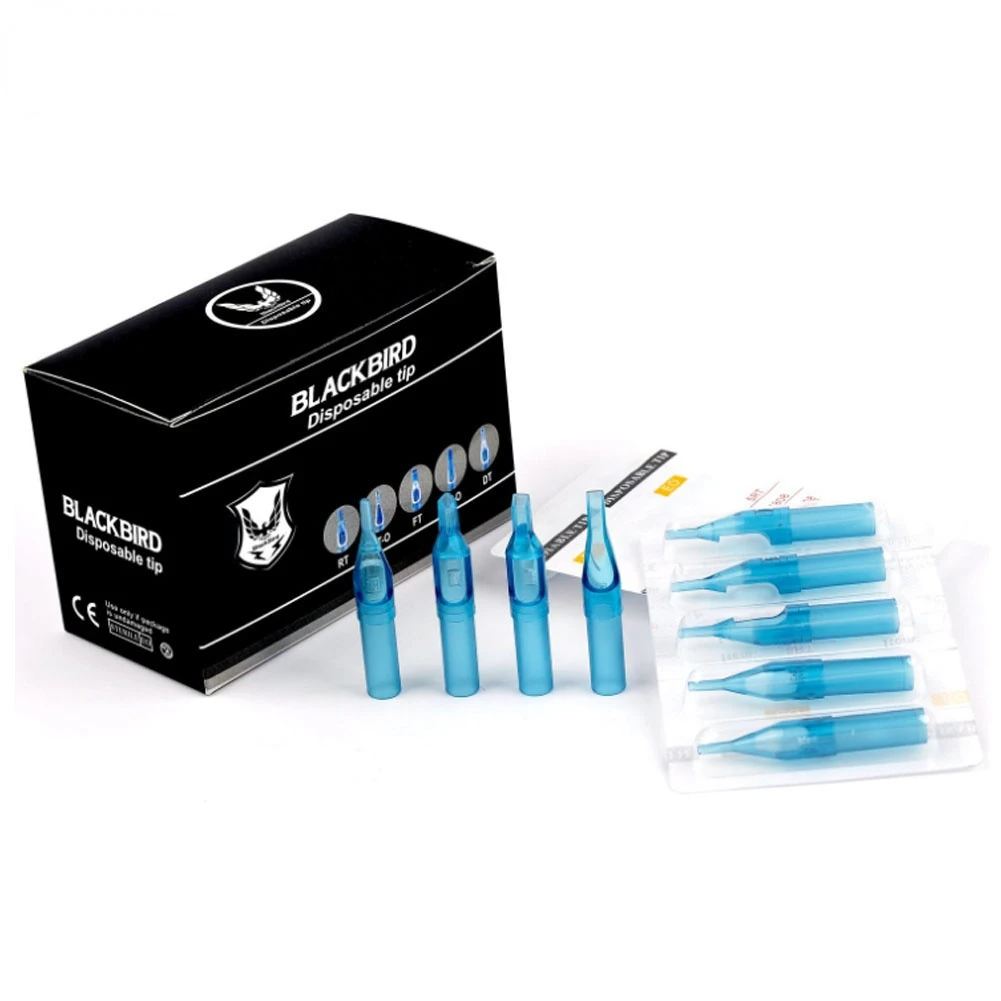 New 100Pcs Multi-size Sterile Disposable Tattoo Tips RT/DT/FT/OF Plastic Tattoo Needle Tip Kit Gun Nozzle Tube Accessorie