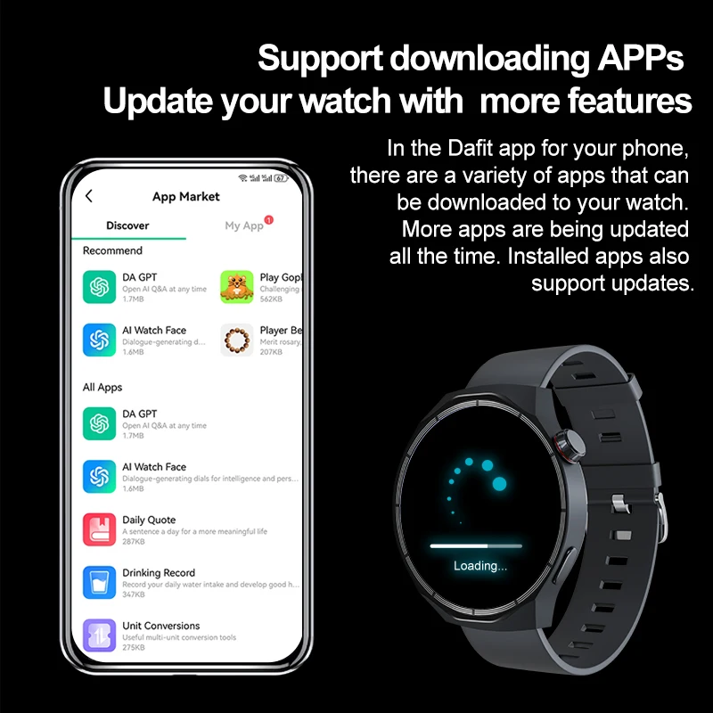 Smart watch HT30 Smart Watch 1.73" AMOLED Screen 2GB ROM Video Dials NFC Heart Rate Sleep Monitor Sport Watches Men