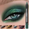 Smoky Dark Green Eyeshadow Pencil Stick Waterproof Pearlescent 12 Colors Metallic Glitter Eye Shadow Highlighter Pen Makeup Tool 1