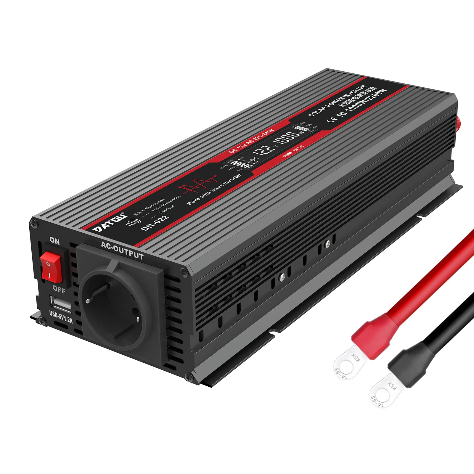 DATOUBOSS Pure Sine Wave Inverter Power Inverter 12V to 220V Pure 