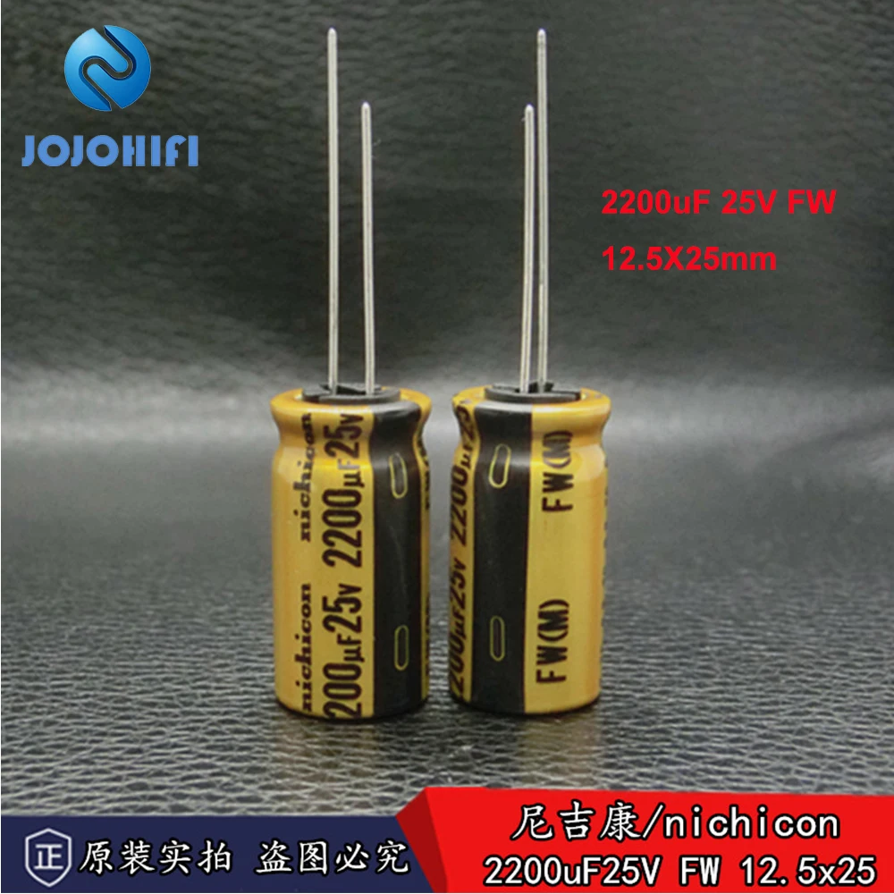 2pcs-20pcs Nichicon 2200uF 25V 12.5x25mm FW Capacitor Pitch 5mm 85 ℃ 25V/2200uf Gold Audio fever Filter Electrolytic Capacitors 2pcs nichicon 100v 2200uf 22x35 22x40 22x45 22x50mm 25x40 25x50mm 30x30mm 2200uf100v audio amplifier filter fever capacitors