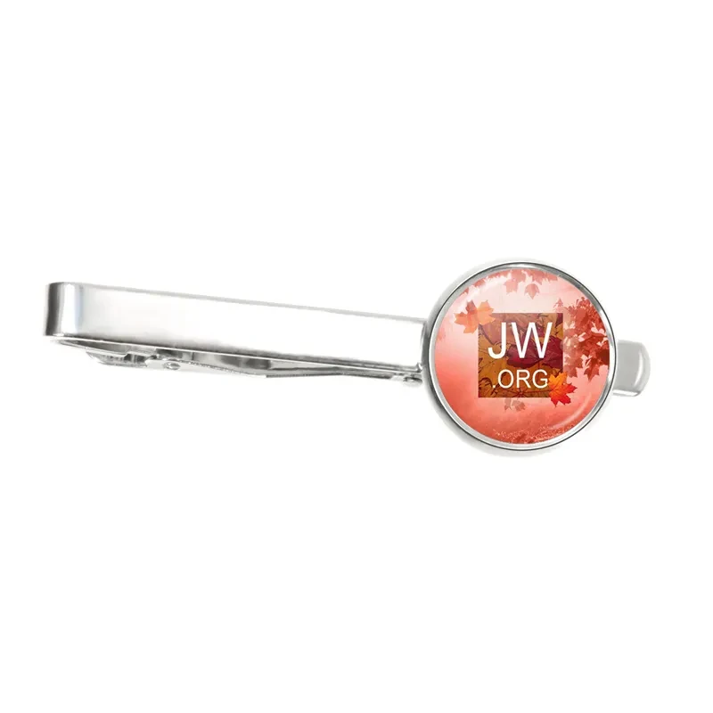 Hot Selling Personalized Steam Punk Jehovah's Witness Tie Clip JW.ORG Clip Glass Dome Handmade Jewelry