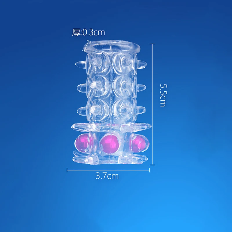 Penis Enlargement Sleeve Penis Rings Condoms Beads for Men Rubber Sex Toys for Adults Delayed Ejaculation