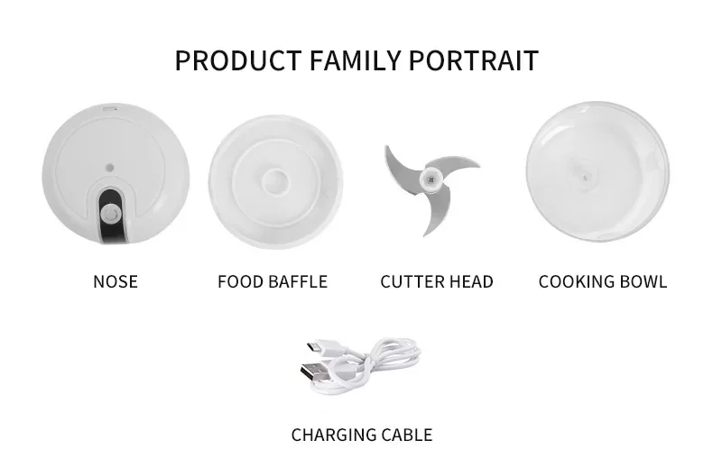 Electric Garlic Masher - Portable Multi Function Meat Grinder and Chopper Mini Garlic Vegetable Processor with USB Charging S0ca7a6a1985b45d298f39ad7b8ea9d098
