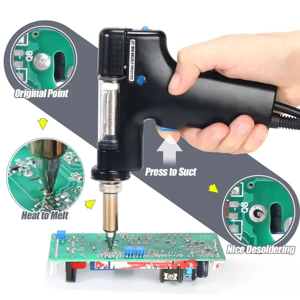 WEP 948-II Rework Station  Hot Air Gun Sucker Tin Gun Soldering Iron Suction Pen Soldering Station 3 in 1 BGA Welding Station 3