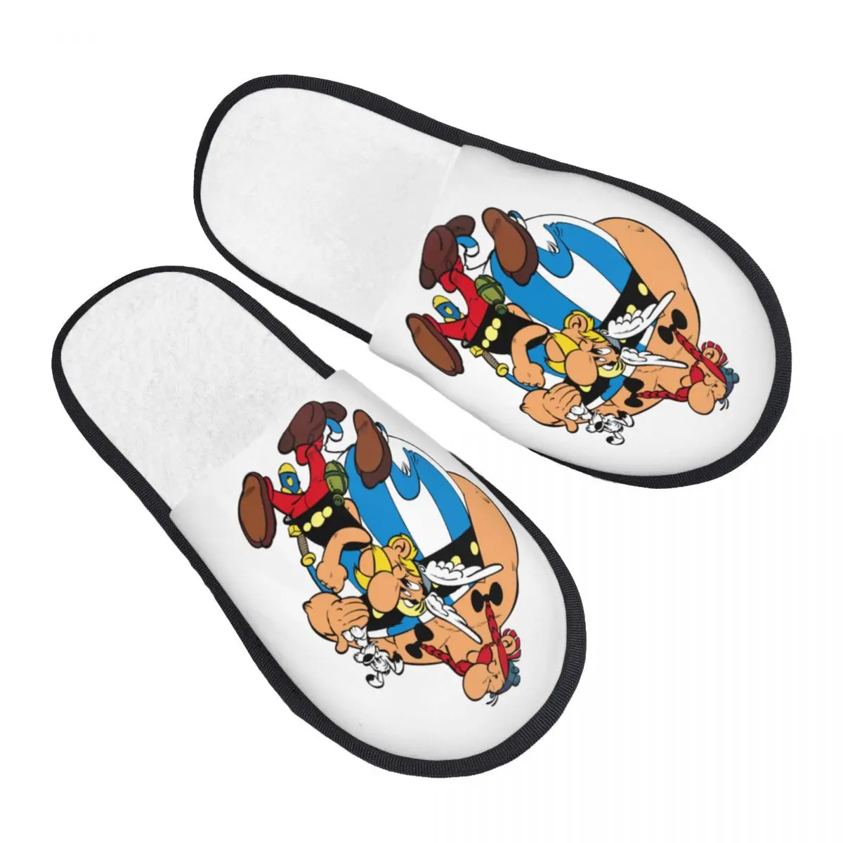 

Asterix And Obelix House Slippers Women Soft Memory Foam Adventure Manga Getafix Dogmatix Slip On Bedroom Slipper Shoes