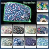 Flower Printing Pet Grooming Scrubs Hats Health Check Scrubs Women Caps Lab Dustproof Work Caps Operator Hats Doctor Nursing Cap 1