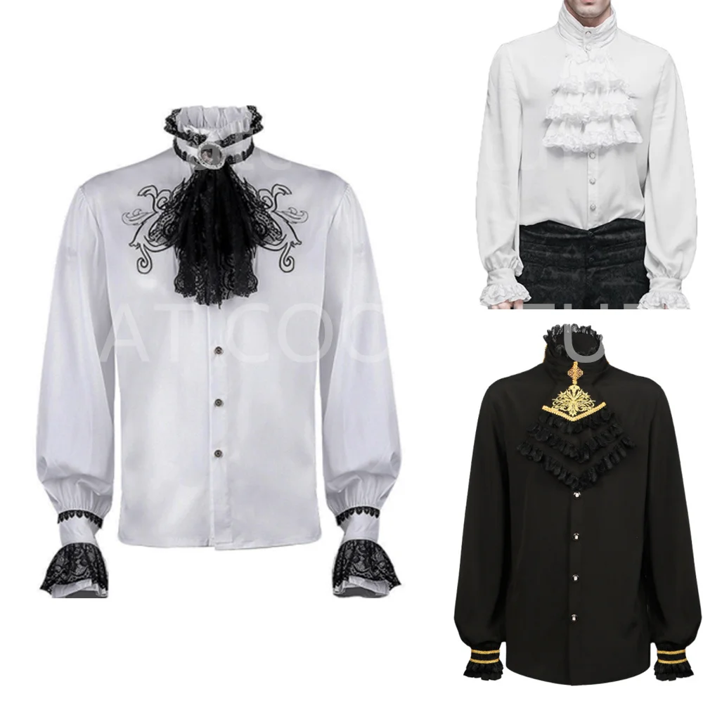 Generisch Costume Médiéval Pour Homme - Tunique D'Halloween - Chemise à Lacets Médiévale - Chemisier à Lacets - Cosplay - Tunique Médiévale - Costume Gilet, Débardeurs (vert Armée, M - 13