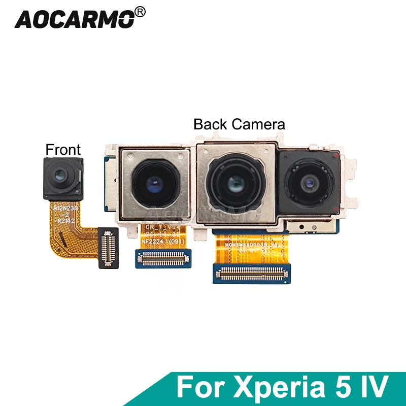 Aocarmo per Sony Xperia 5 IV XQ-CQ72 CQ54 CQ62 SO-54C anteriore Selfie Face Camera posteriore posteriore modulo fotocamera Flex Cable sostituzione