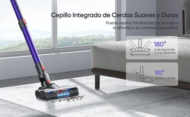 Buture Pro Aspiradora Sin Cable Potente, 33KPA/450W Escoba Modo Automático  Inteligente, Pantalla Táctil, 55 Min Batería Extraíble,1,5L Aspirador  Suelo/Alfombra/Mascota : : Hogar y cocina