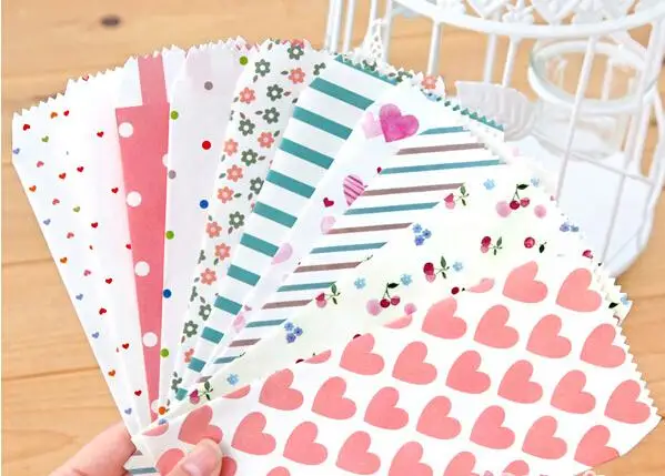 10pcs/lot sweet flower & heart design Stationery envelopes red gift envelopes