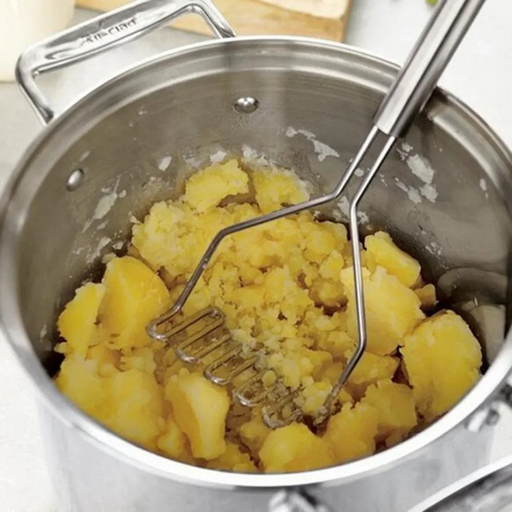 Stainless Steel Wave Potato Masher, Kitchen Gadget for Easy Potato Mashing