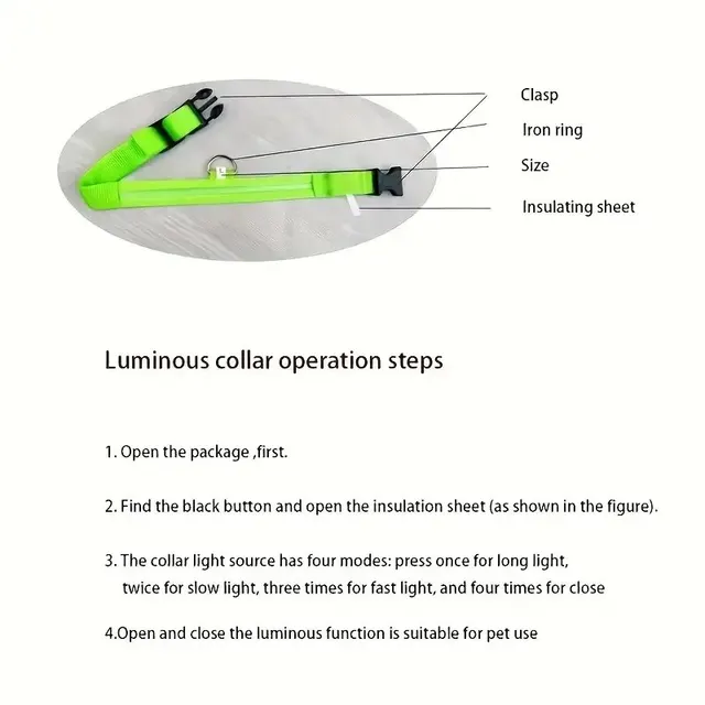 Nylon LED Night Safety Flashing Glow In The Dark Dog Leash Dogs Luminous Fluorescent Pet Dog Collar 3