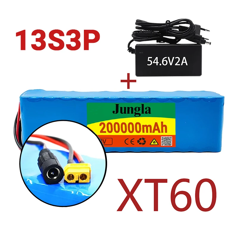 

Free ShippingBatterie 13S3P 48V 200Ah XT60 Lithium-ion 1000w, Pour Vélo Électrique 54.6V Avec BMS Intégré Et Chargeur Inclus