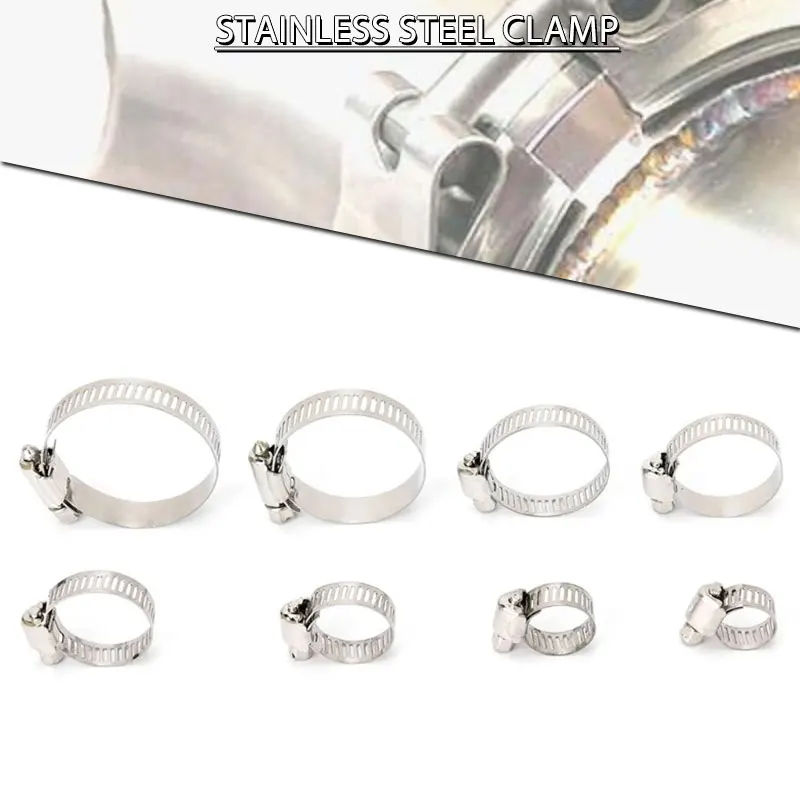 

101pcs Hose Clips Pipe Clamps 8--44mm Stainless Steel Hoop Clamp Hose Clamp Stainless Steel Set Automotive Pipes Clip Fixed Tool