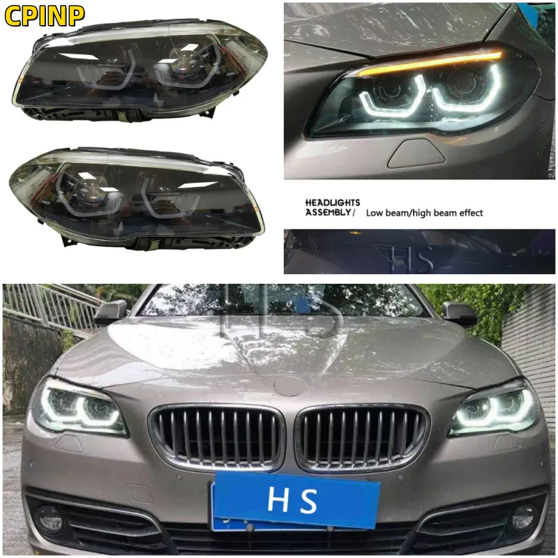 헤드 라이트 어셈블리, BMW 5 시리즈 11-17 F18 F10 520 530 수정 스푼, LED 데이 러닝 레이저 헤드램프