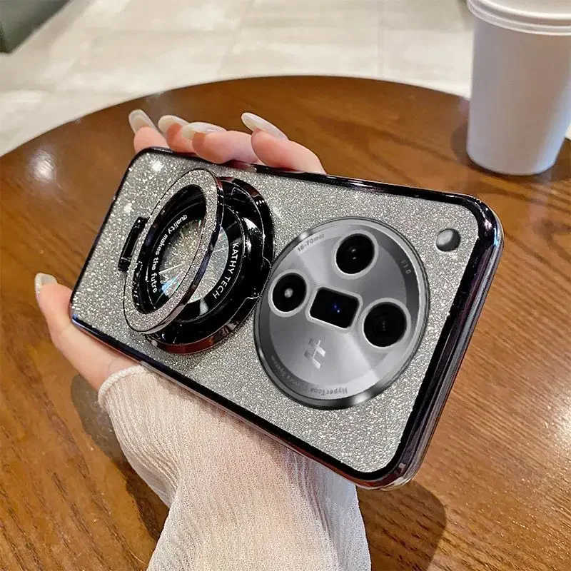 Luxurious Soft Bling Glitter Ring Magnetic Protective Back Cover Case