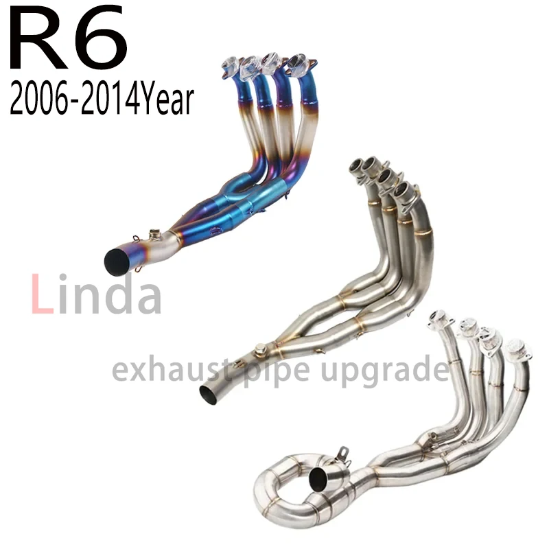 For Yamaha R6 YZF-R6 2006-2020 51mm exhaust Motorcycle accessories  exhaust system stainless steel  Front pipe exhaust
