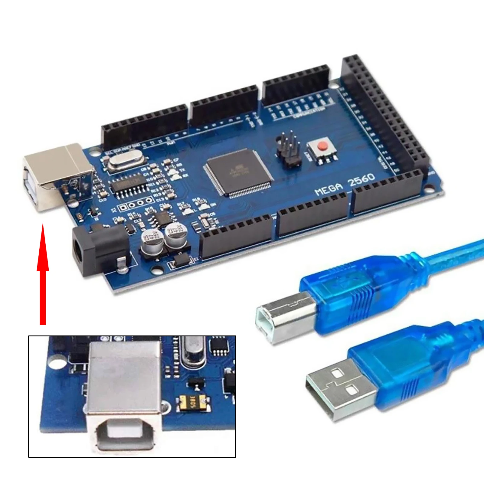 

MEGA2560 MEGA 2560 R3 ATmega2560-16AU CH340G AVR USB Board Development Board With USB Cable MEGA2560 For Arduino