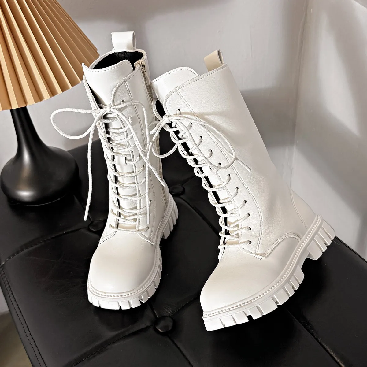 Girls Mid Calf Boots Winter Thermal Anti Slip Kids Shoes