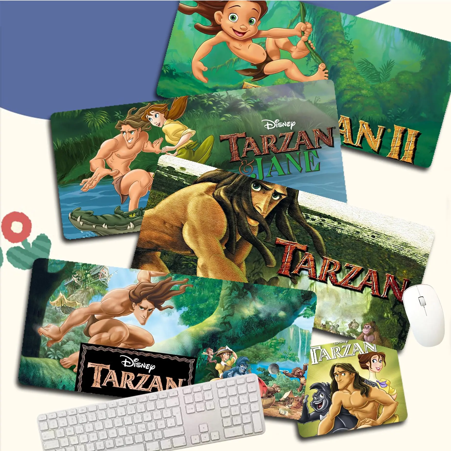 

Disney Tarzan Mousepad Funny Beautiful Anime Mouse pad Mat Size for Kawaii Desk Teen Girls for Bedroom
