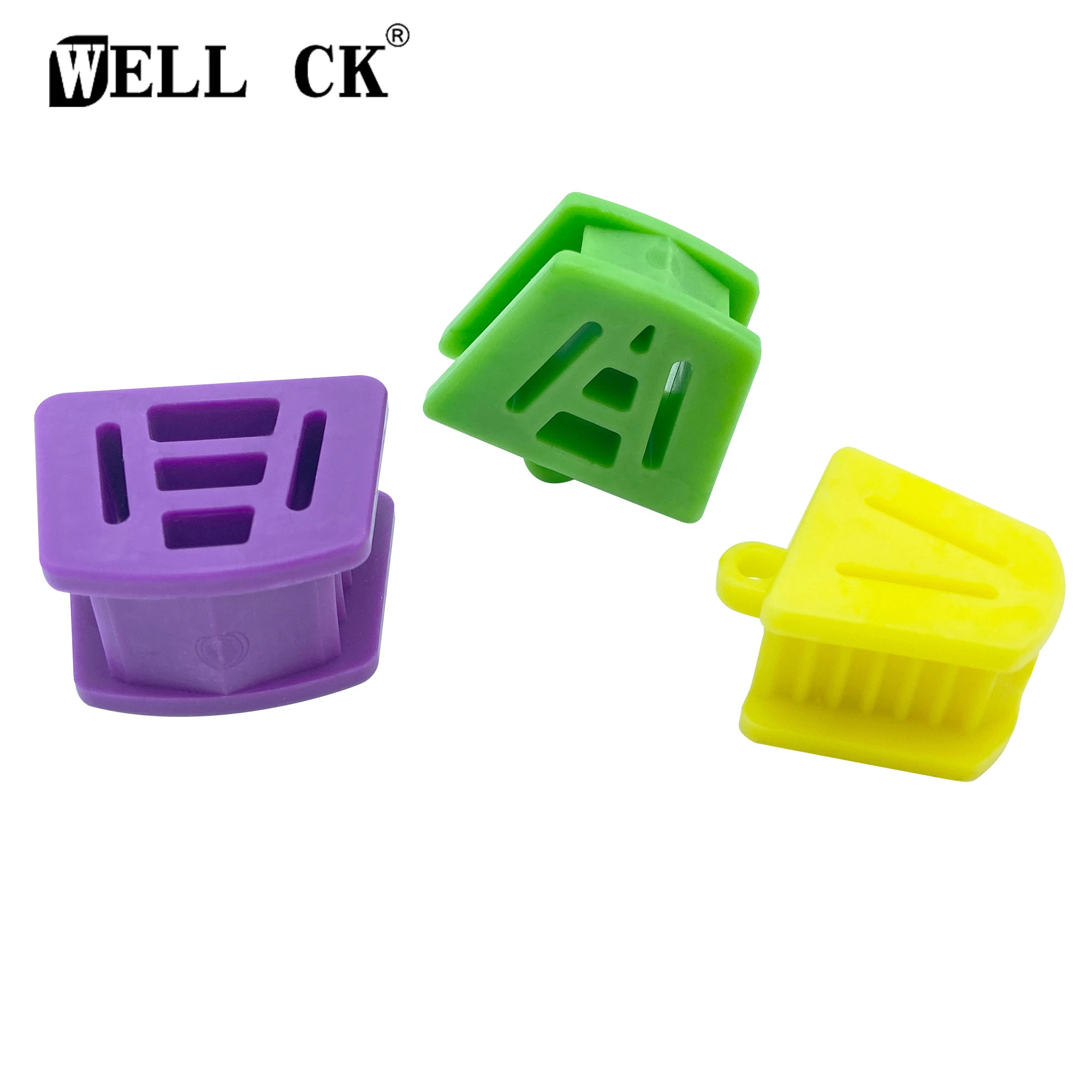 WellCK 3 Sizes Dental Occlusal Pad Rubber Bite Opener Blocks Mouth Prop
