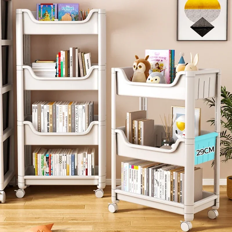 Scaffali per la casa dal pavimento al soffitto Organizzatore da scrivania semplice Carrello portaoggetti per giocattoli multistrato Scaffale per sala giochi per l'organizzazione domestica - immagine 2