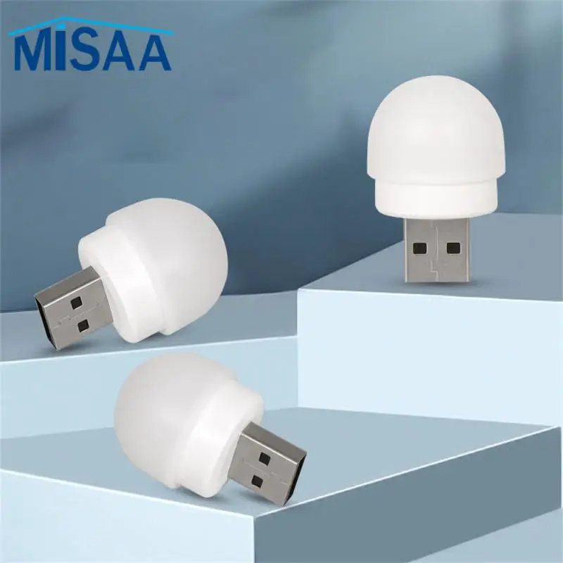 

USB Plug Lamp Rechargeable lamp Computer Mobile Power Small Book Lamps LED Eye Protection Reading Light Small Round Night Light