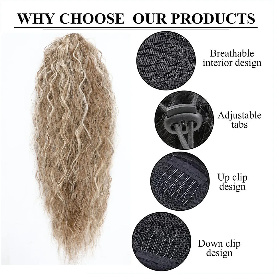 180 Grams Water Wave Ponytail Extension 26