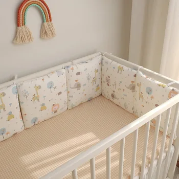 Paraurti per lettino neonato Guardrail Anti-collisione rimovibile lavabile sponde di sicurezza per lettino 6 pezzi
