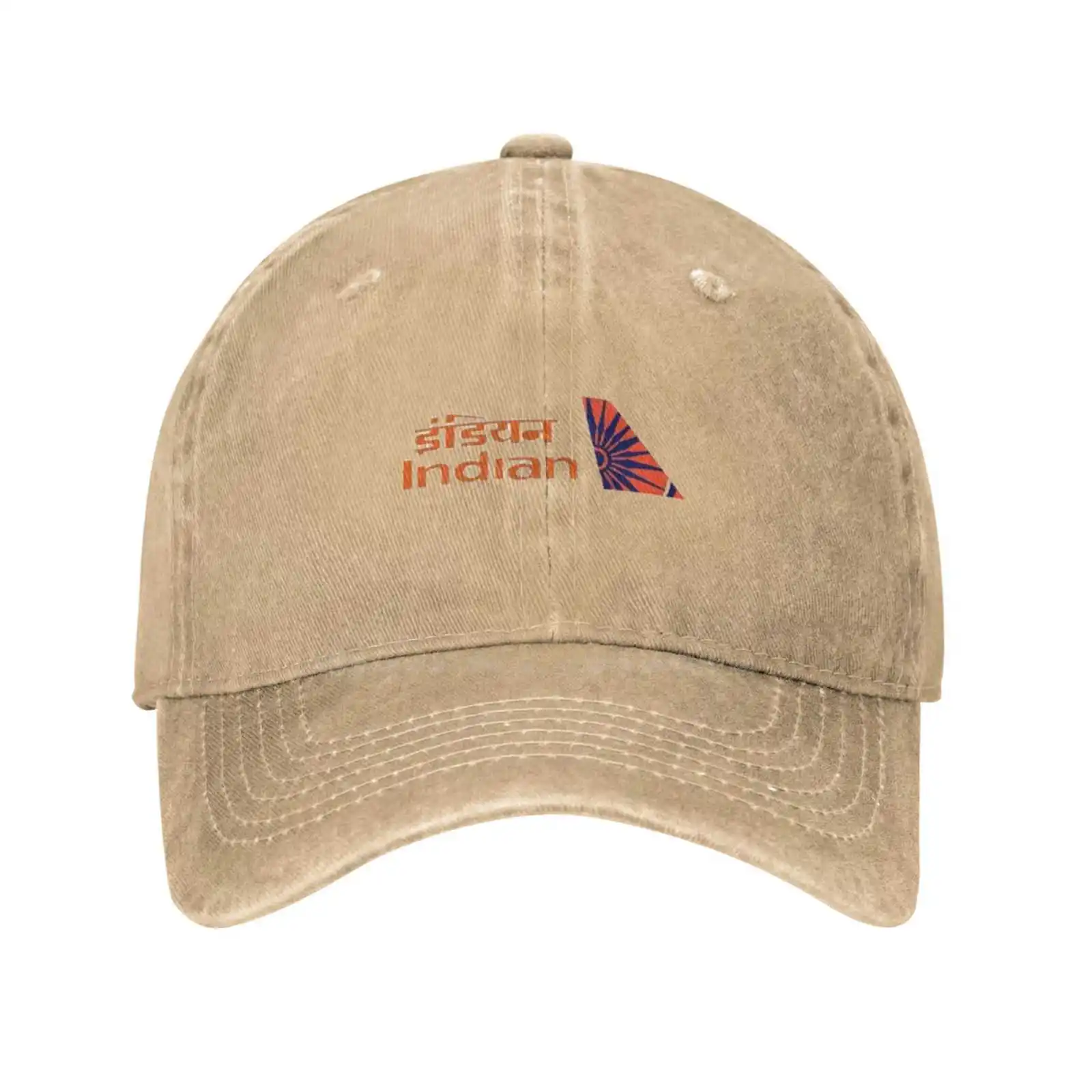 

Indian Airlines Logo Printed Graphic Brand Logo High-quality Denim cap Knitted hat Baseball cap