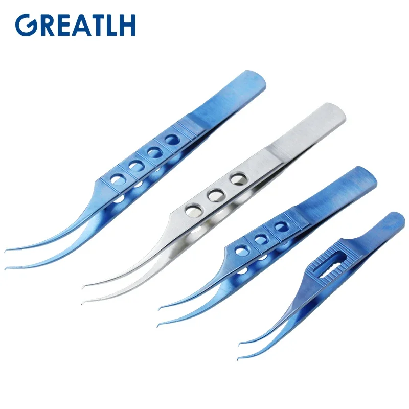 Ophthalmic Colibri Beaked Toothed Forceps Fine Pierse Tips Tweezers Dental Ophthalmic Surgical Instrument 1pcs
