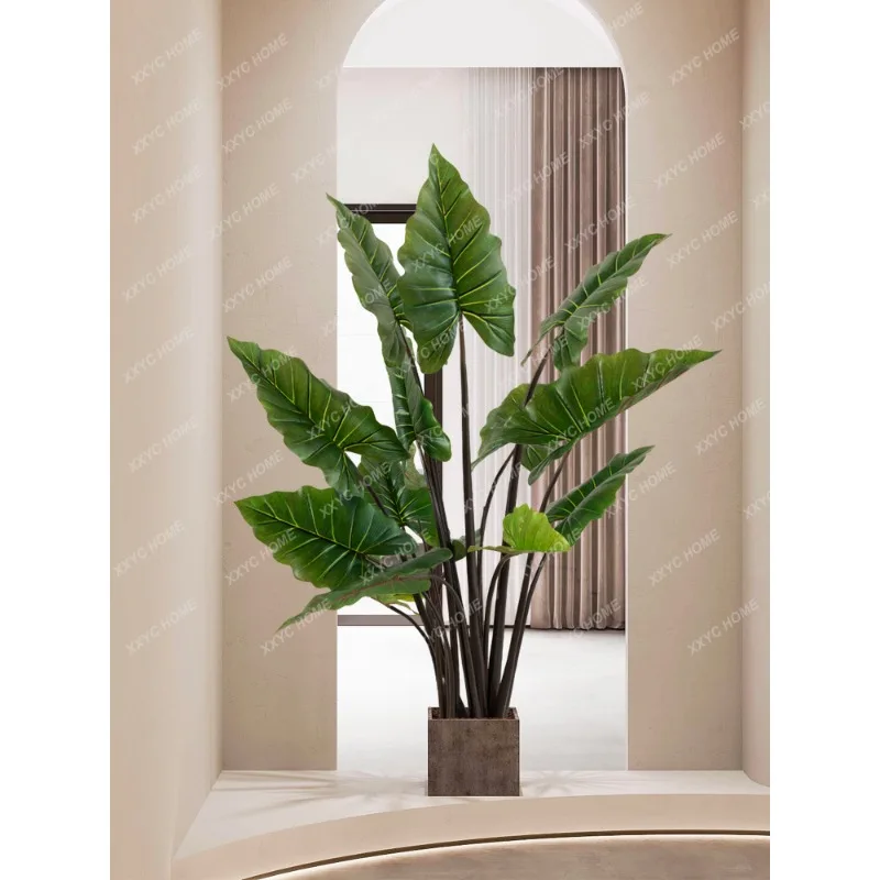 

Nordic Simulation Hawaiian Rainbow Tree Large Green Plant Decorative Potted Fashion Home Plant Landscape Decoration