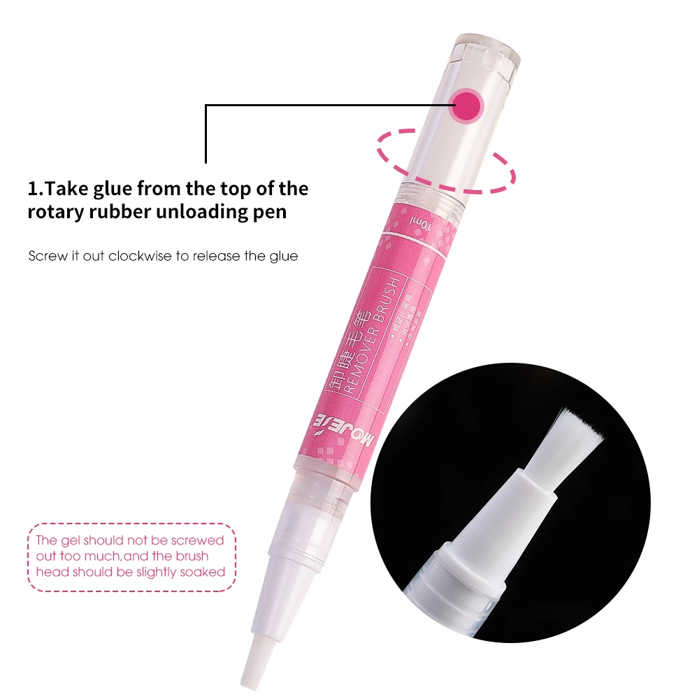 Safe Eyelash Extension Glue Remover Non-irritating Quick Drying Adhesive Transparent Gel Remover Eye Lashes Make Up Pen makeup remover lash glue remover