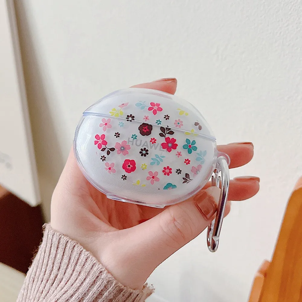 Lovely Flower Smile Cover Per Huawei Freebuds 5I Tws Auricolare Coque Custodia Morbida Per Cuffie Freebuds 5I Fundas Wireless Box Con Gancio