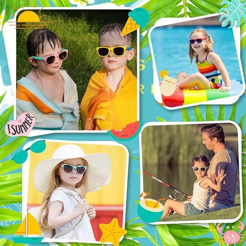 Color Matching Sunglasses Kids Sunglasses Anti-uv Sun-shading Eyeglasses For Girl Boy